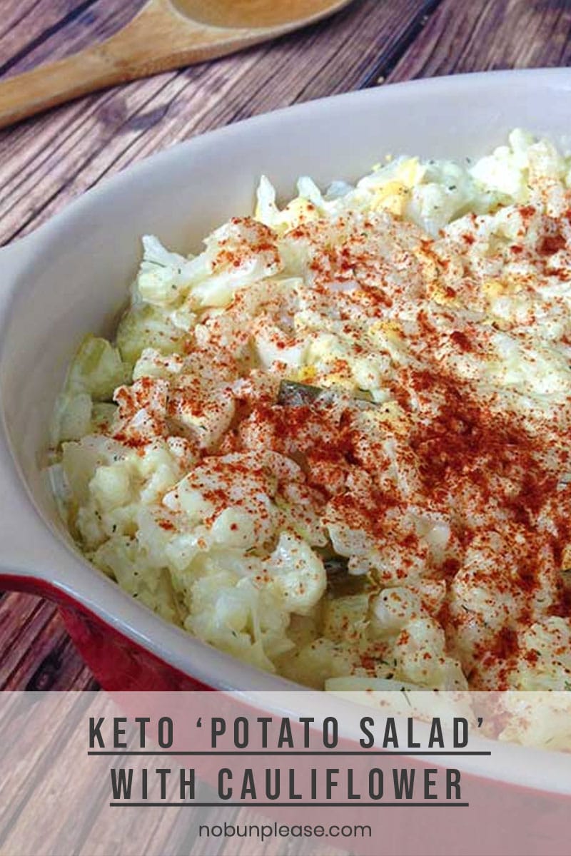 Keto "Potato Salad" with Cauliflower No Bun Please