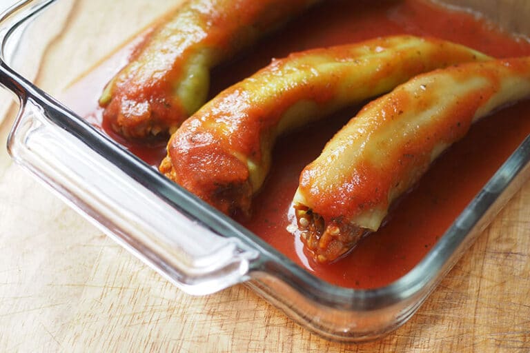 Stuffed Banana Peppers with Hot Sausage No Bun Please
