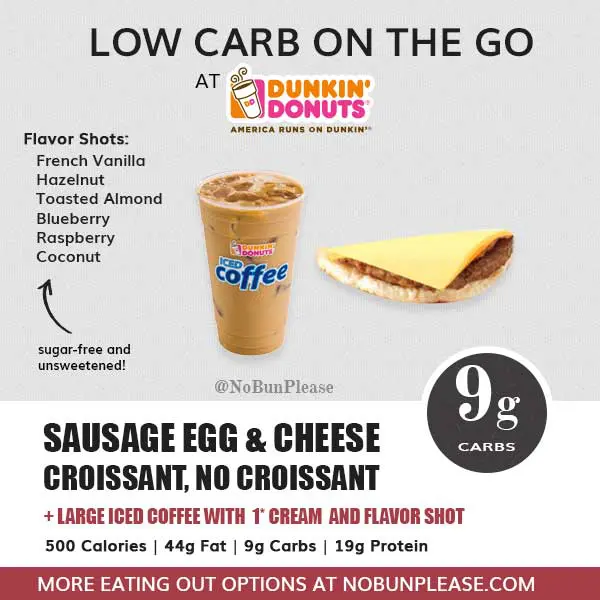 Low Carb Fast Food At Dunkin Donuts
