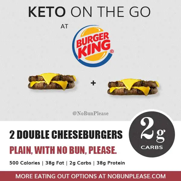Keto Meal At Burger King Double Cheeseburgers