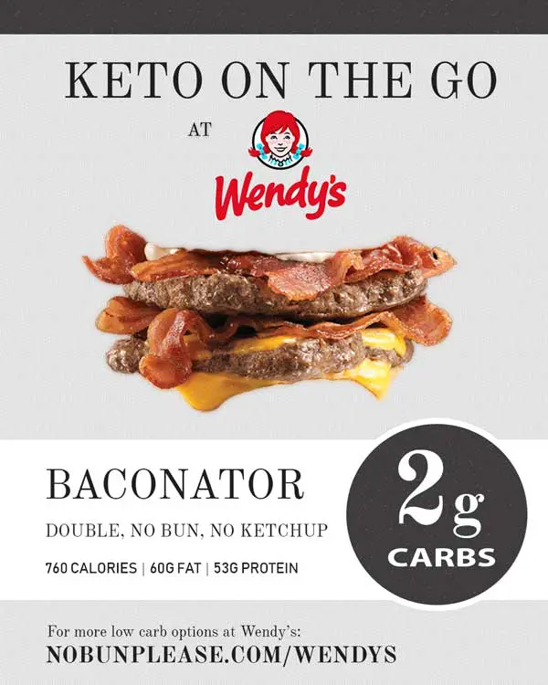 Low Carb Fast Food At Wendy's