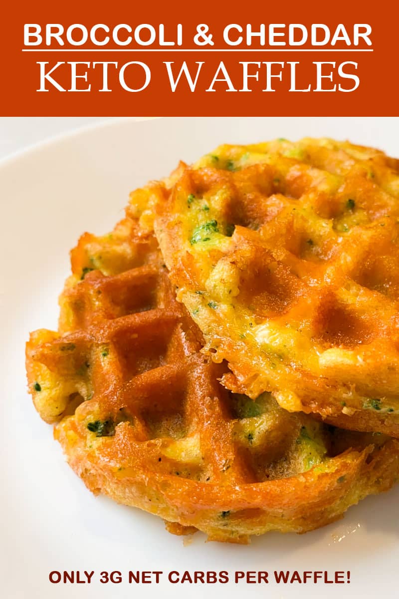 Broccoli & Cheese 'Chaffles' Keto Waffles Easy Low Carb Breakfast