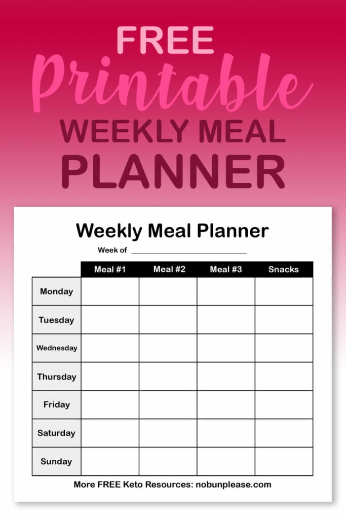 Free Keto Meal Planner