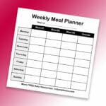 Printable Weekly Meal Planner FREE- No Bun Please