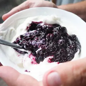 Keto Jam With Fresh Blueberries