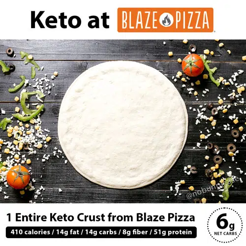 Blaze Pizza Keto Crust Nutrition