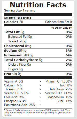 Emergen-C Nutritional Information