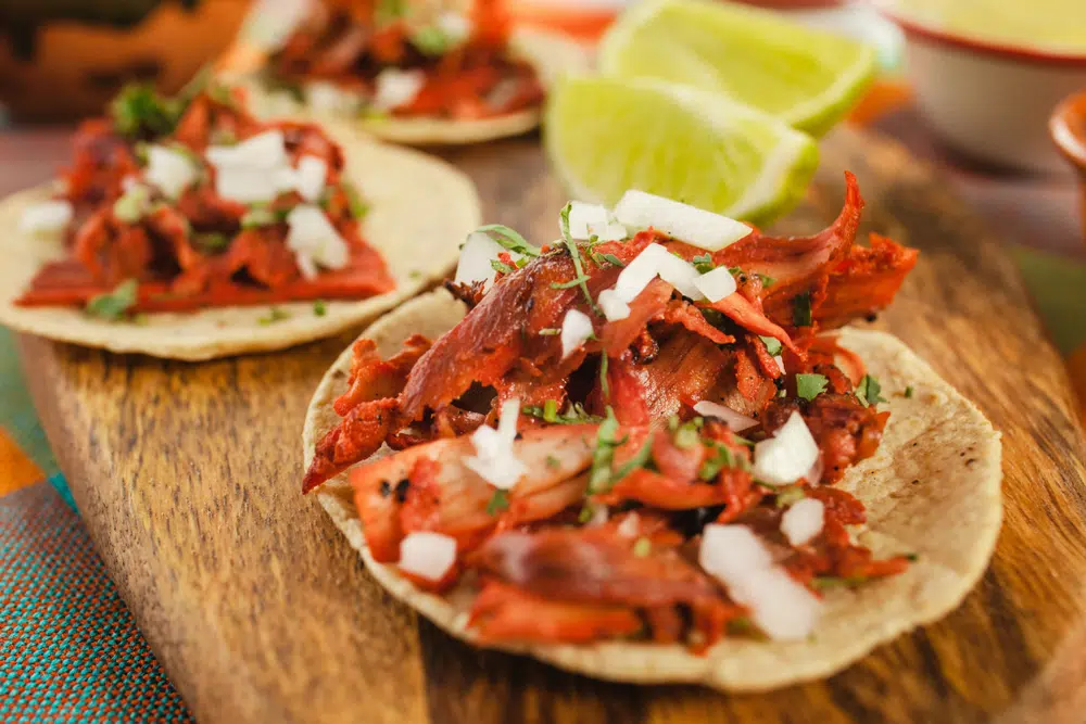 Close Up Of Al Pastor Taco