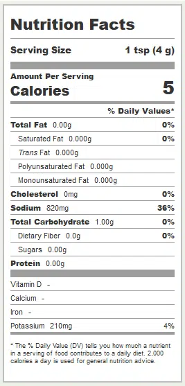 Chicken Bouillon Nutritional Information