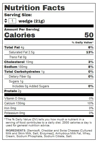 Laughing Cow Cheese Nutritional Information