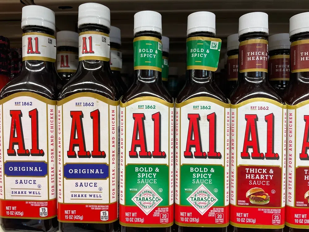 Different Flavors Of A1 Steak Sauce Bottles