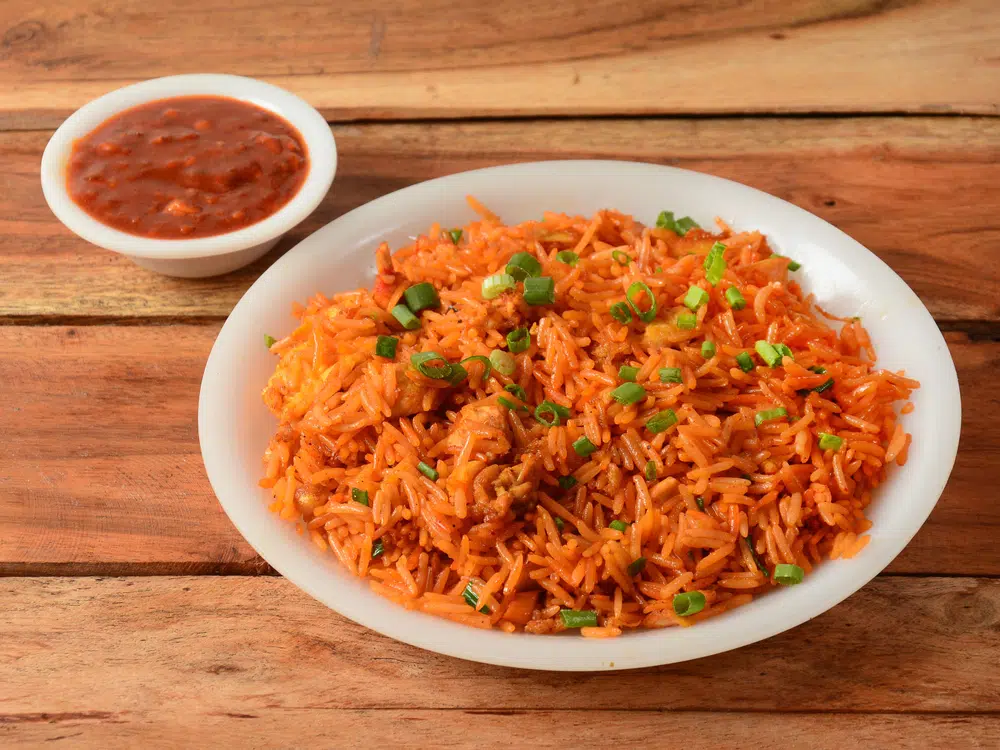 Fried Rice With Schezwan Sauce