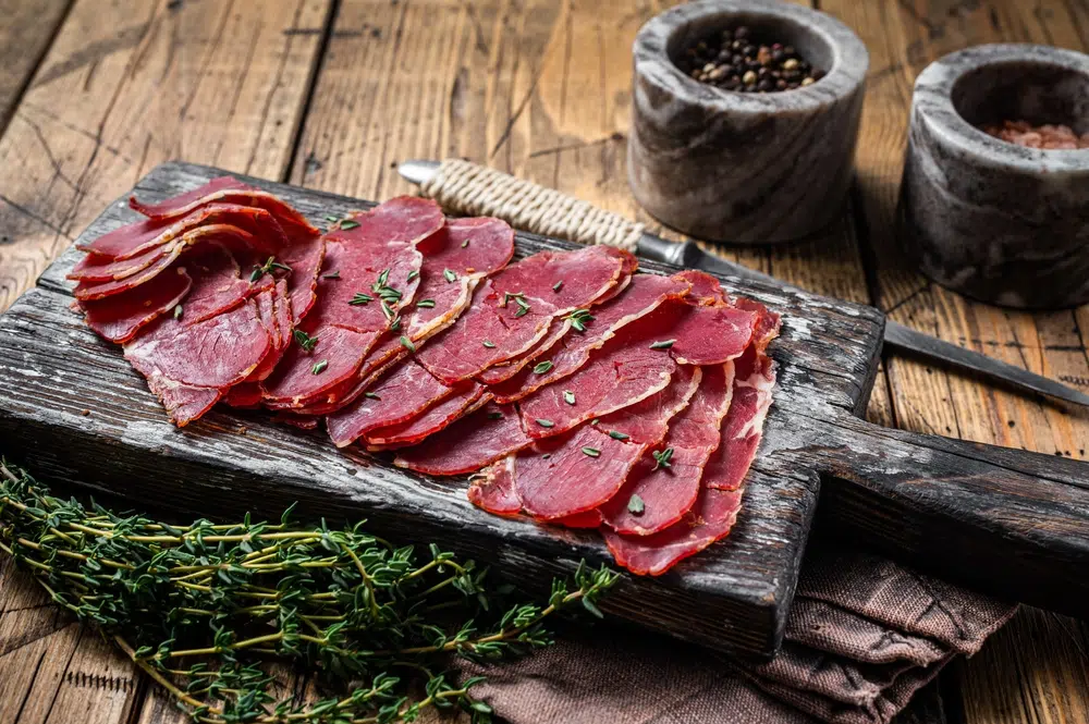 Dried Beef Meat Slices With Herbs