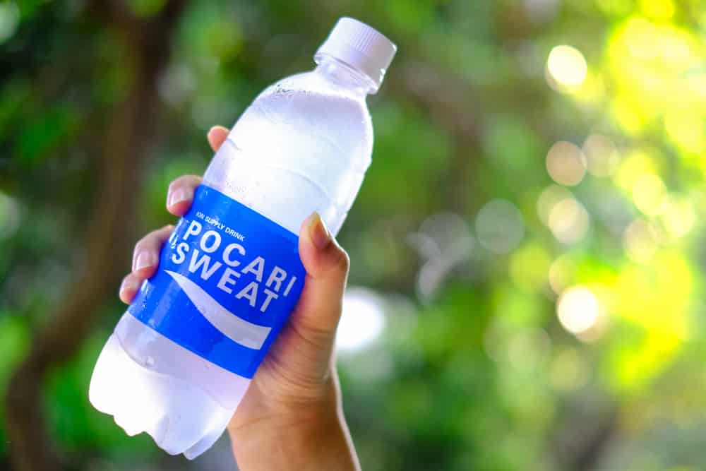 Hand Holing A Bottle Of Pocari Sweat