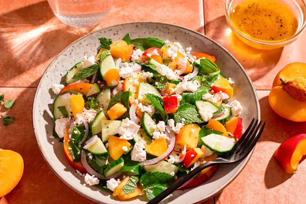 Peach And Goat Cheese Salad