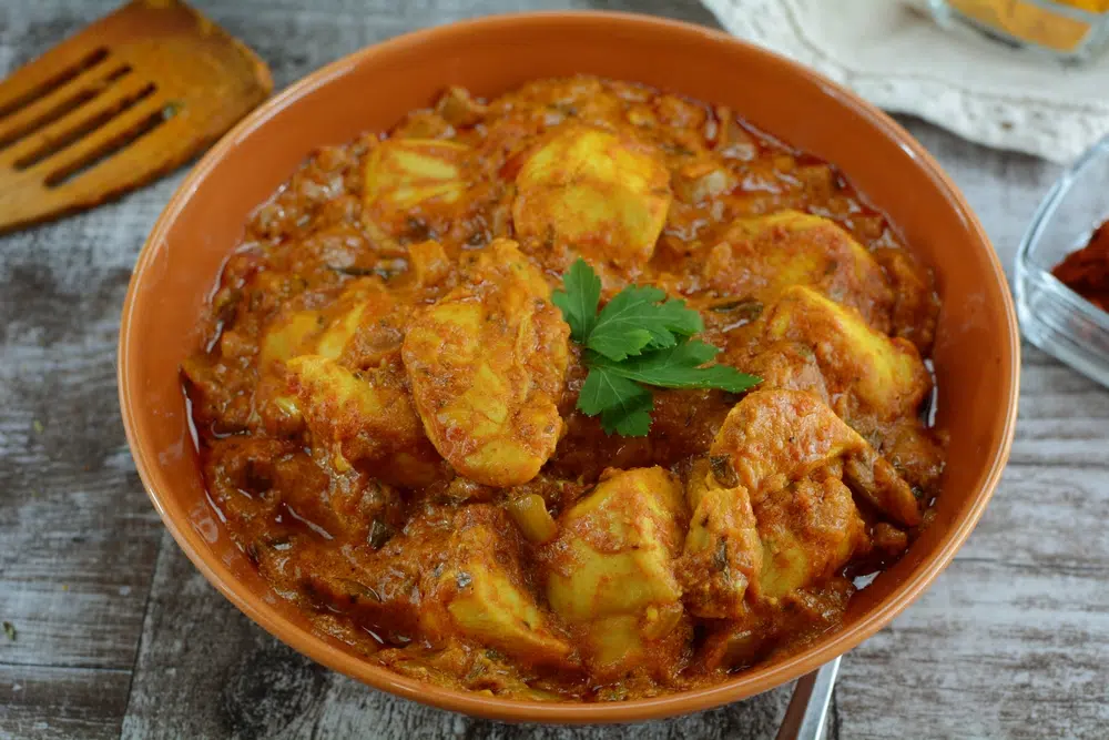 Close Up Of Indian Curry With Curry Powder