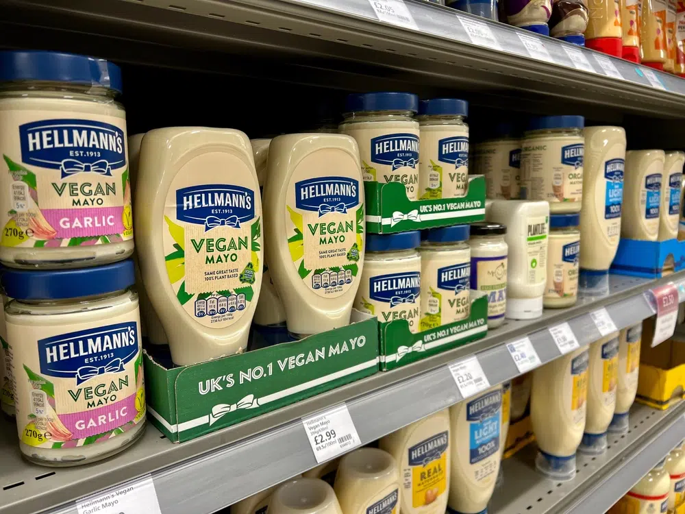  A Variety Of Hellman's Mayonnaise At The Grocery Store