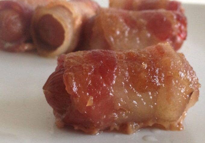 candied-bacon-sausages-keto Candied Bacon Sausages